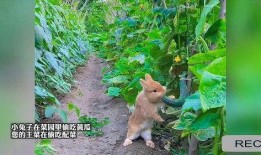 兔子吃瓜图,趣味盎然的田园生活瞬间