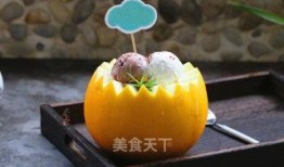 吃冰淇淋水果蜜瓜,夏日水果冰淇淋蜜瓜盛宴